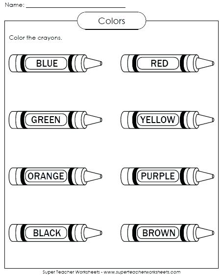 Color Words Worksheets Printable â Cycconteudo Co
